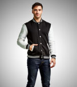 Black and white varsity jacket premium quality